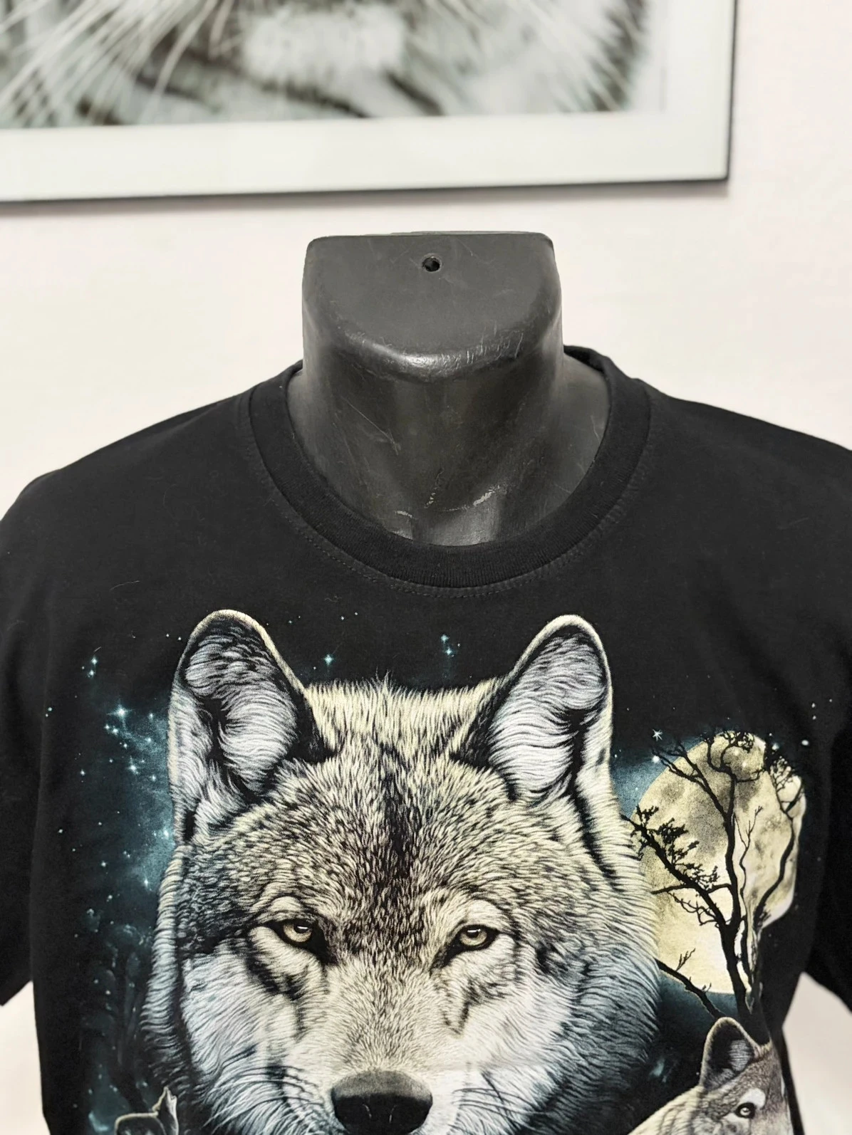 Men's black The Roxx full moon wolves short sleeve t-shirt 100% cotton XL – photo 4